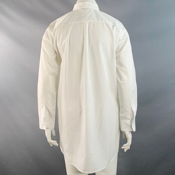 TOTOKAELO Size L White Cotton Pointed Collar Shirt - Picture 3 of 6